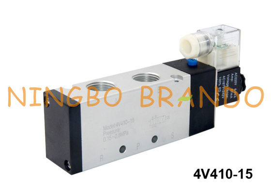 tipo maneira pneumática de 4V410-15 Airtac da válvula de solenoide 220V do ar 5/2 1/2”