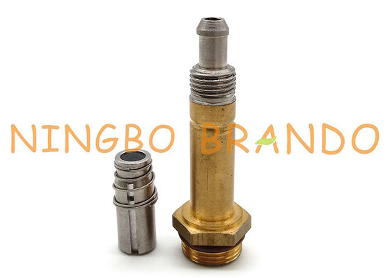 3/2 de haste de válvula de bronze do solenoide do distribuidor da água da maneira 10.0mm OD NC