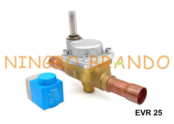 Danfoss datilografa a válvula de solenoide da refrigeração de EVR 25 NC 1 1/8&quot; 24V C.A. da C.C. 220V