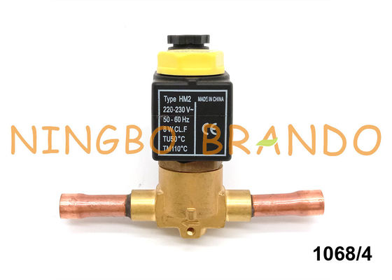 Castel Type 1068/4 refrigeração 220VAC da válvula de solenoide solda de 1/2 da”