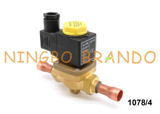 Válvula de solenoide Castel Type da refrigeração da solda da polegada de 1/2 1078/4