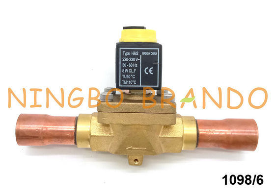 Castel Type 1098/6 de válvula de solenoide 3/4&quot; da refrigeração de 2 maneiras 220VAC