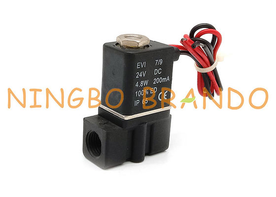 2P025-08 1/4&quot; válvula de solenoide pneumática plástica a ação direta da polegada