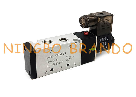 4V310-08 1/4&quot; maneira do solenoide 5/2 da polegada válvula de ar pneumática da única