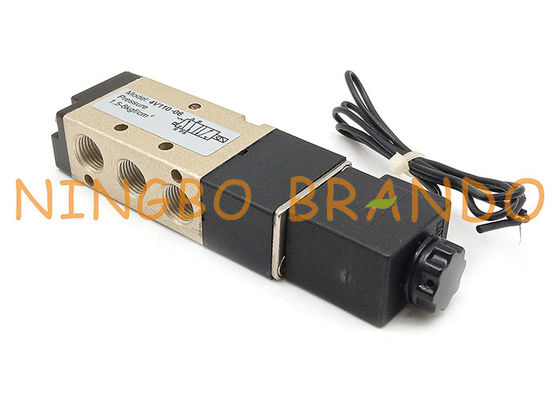 4V110-06 válvula de solenoide pneumática do controlo aéreo de uma maneira de 1/8 de polegada 5/2