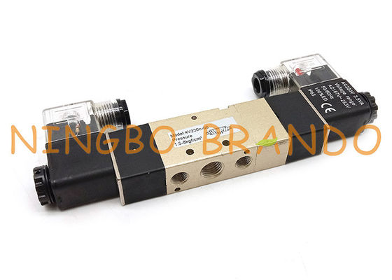 4V230C-08 1/4&quot; válvula de solenoide pneumática em circuito fechado da maneira dobro da bobina 5/3