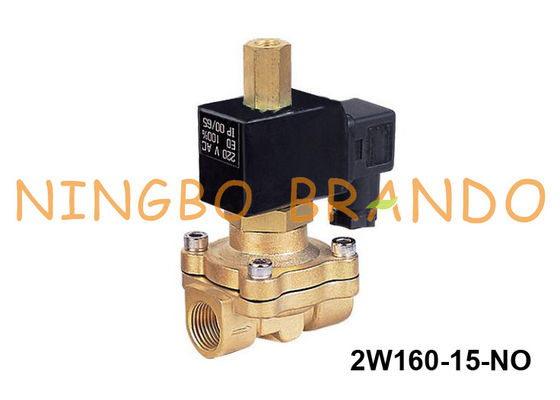 Maneira 2 de 2W160-15-NO 1/2” NENHUMA válvula de solenoide de bronze 24VDC da água 220VAC