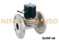 Tipo válvula de solenoide de aço inoxidável 24VDC 220VAC flange de SUWF-40 1 1/2 da”