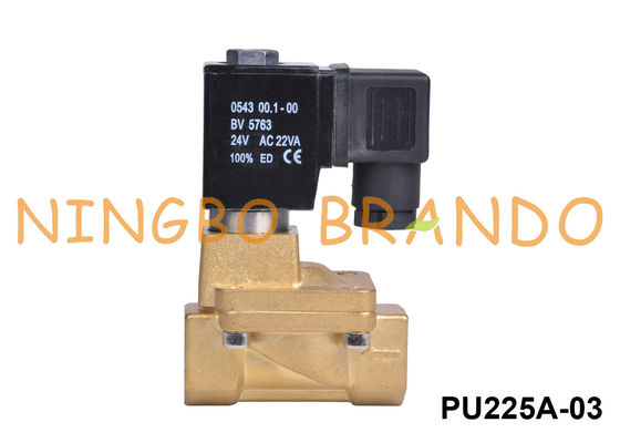 Tipo 3/8&quot; da barretina mais ou menos cilíndrica e emplumada PU225A-03 válvula de solenoide de bronze 24VDC 110VAC 220VAC