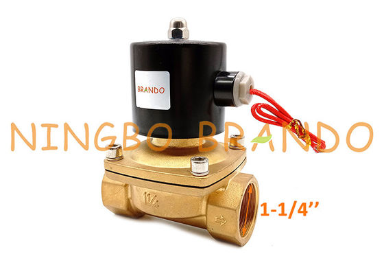 Válvula de solenoide de bronze de bronze do controle de fluxo da polegada de UW-35 2W350-35 1-1/4