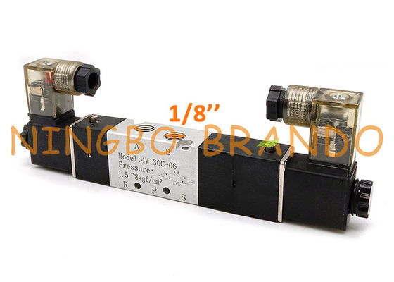 4V130C-06 5 válvula de solenoide pneumática em circuito fechado da posição da maneira 3