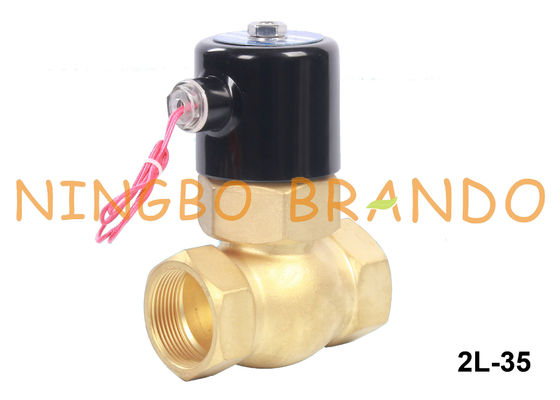 2L-35 1 1/4&quot; válvula de solenoide de bronze 12V da água quente do vapor 24V 110V 220V