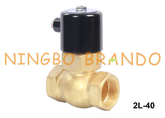 válvula de solenoide de bronze 24VDC da água quente do vapor DN40 de 2L-40 1 1/2” 220VAC