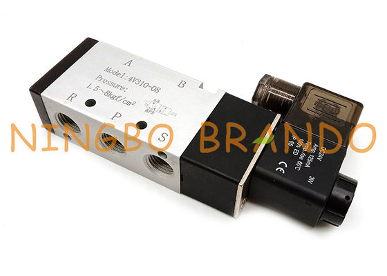 Tipo maneira da bobina 5/2 de 4V310-08 válvula de Airtac de solenoide pneumática da única