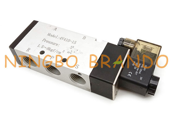 Tipo válvula de Airtac de solenoide pneumática do controlo aéreo da maneira de 4V410-15 5/2