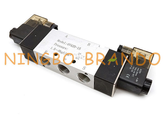 Tipo 4V420-15 1/2 de Airtac” 5/2 de válvula pneumática do solenoide dobro da maneira