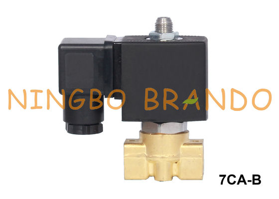 Válvula de solenoide de bronze 1/8&quot; 1/4&quot; do ar da água da 3-maneira 12VDC 24VDC 110VAC 220VAC