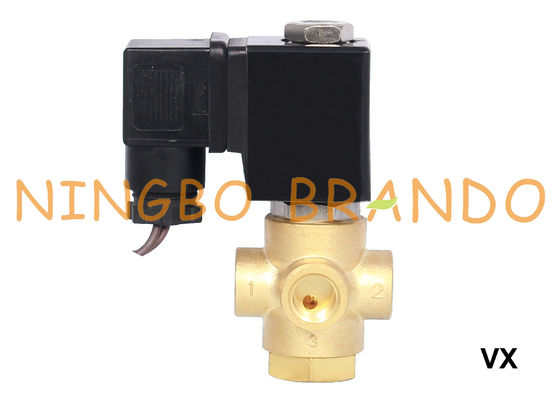 Válvula de solenoide de bronze universal 1/8&quot; 1/4&quot; de 3 maneiras 12V 24V 110V 120V 220V 230V