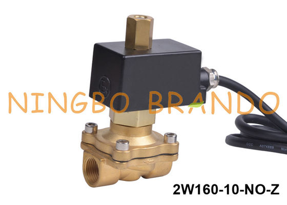 3/8&quot; maneira de bronze 24V normalmente aberto 220V da válvula de solenoide 2 da água da Ex-prova