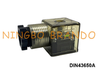 Conector da bobina da válvula de solenoide de DIN43650A com tipo A do RUÍDO 43650 do diodo emissor de luz