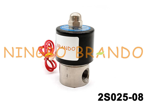 SUS-08 2S025-08 1/4&quot; válvula de solenoide de aço inoxidável da água