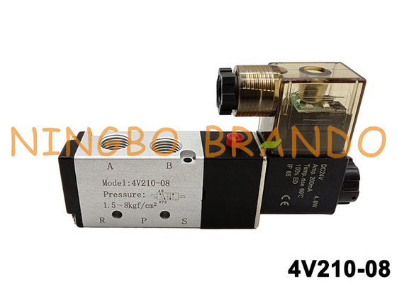 maneira 4V210-08 5/2 1/4&quot; válvula de solenoide DC24V de Airtac AC220V 4V210-08-B