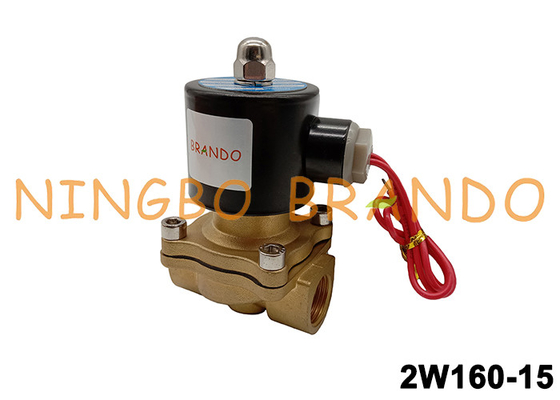 válvula de solenoide de bronze DC24V de 2W160-15 1/2” NC AC110V AC220V