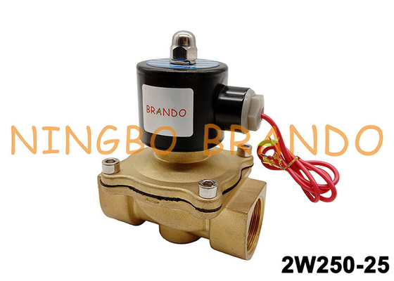 série de 2W250-25 2W material de bronze elétrico da válvula de solenoide de 1 polegada