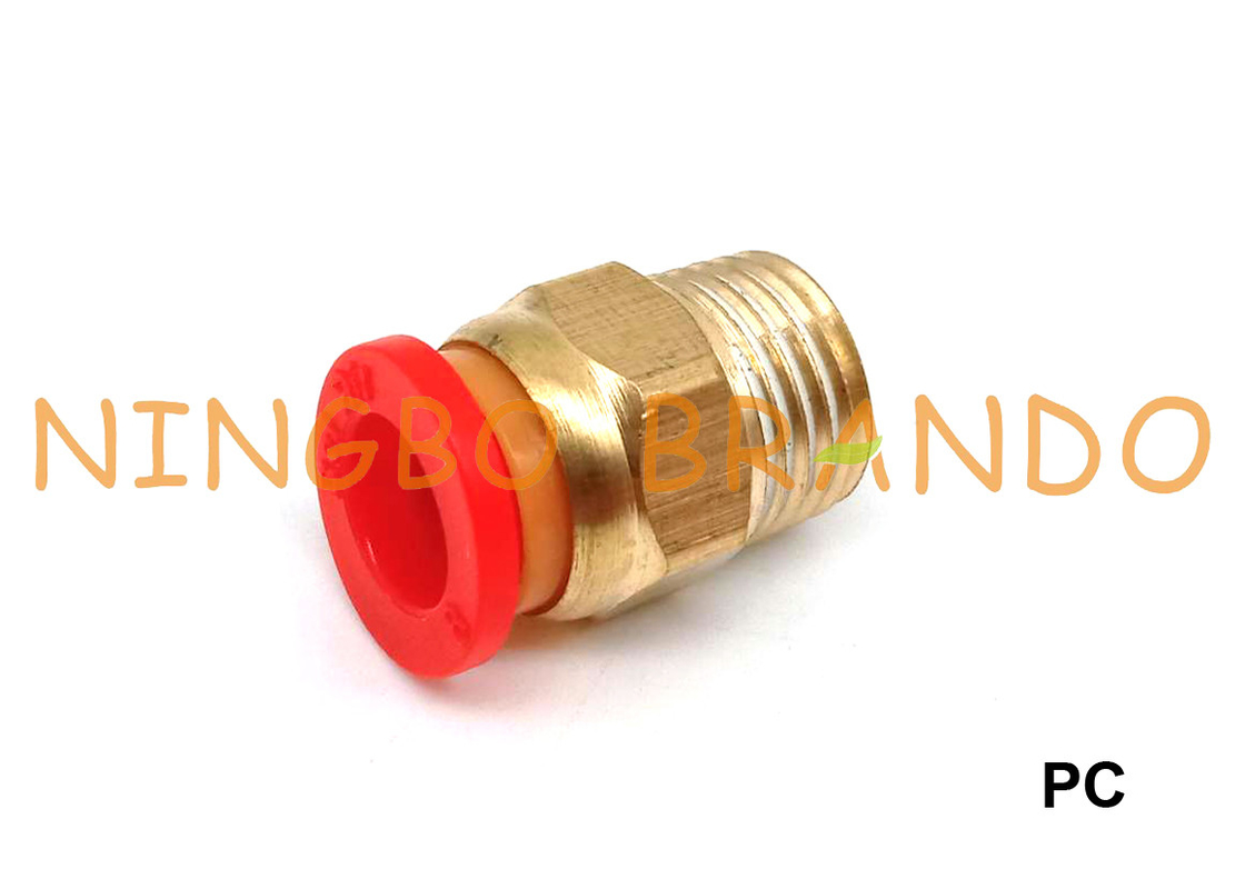 Empurrar reto masculino do PC o encaixe de mangueira pneumático 1/8&quot; 1/4&quot; 3/8&quot; 1/2” M5 M6