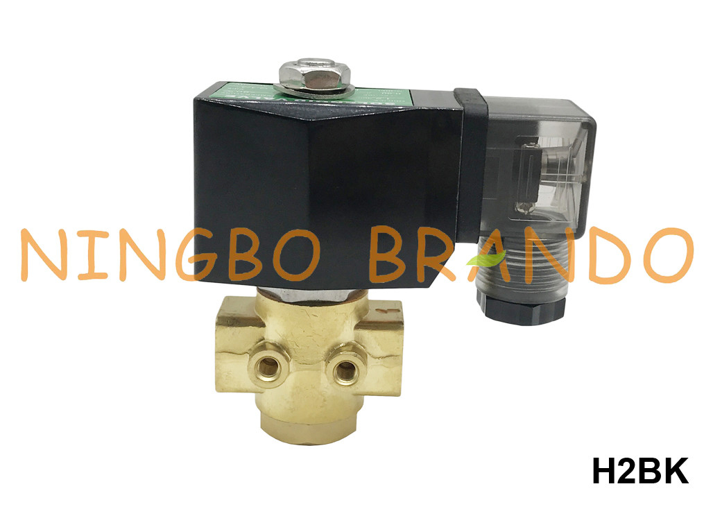 Válvula de solenoide de bronze normalmente aberta de alta pressão 1/8&quot; 1/4&quot; de 90 barras 24VDC 220VAC