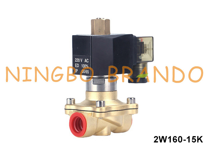 1/2' Normalmente aberta válvula de solenoide de latão para água ar gás líquido 24VDC 220VAC
