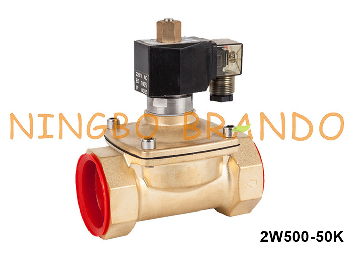 2'' 2 Way Normalmente aberta válvula de solenoide de água de latão 220VAC 110VAC 24VDC 12VDC