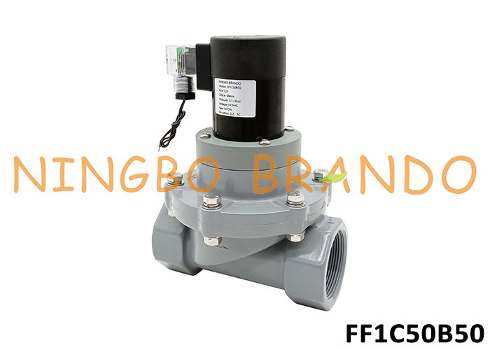 2' CPVC válvula solenoide anticorrosiva para produtos químicos ácido alcalino 24V 220V