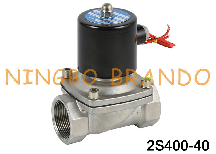 2S400-40 SUW-40 1-1/2" 1,5" válvula solenóide de aço inoxidável polegadas NC