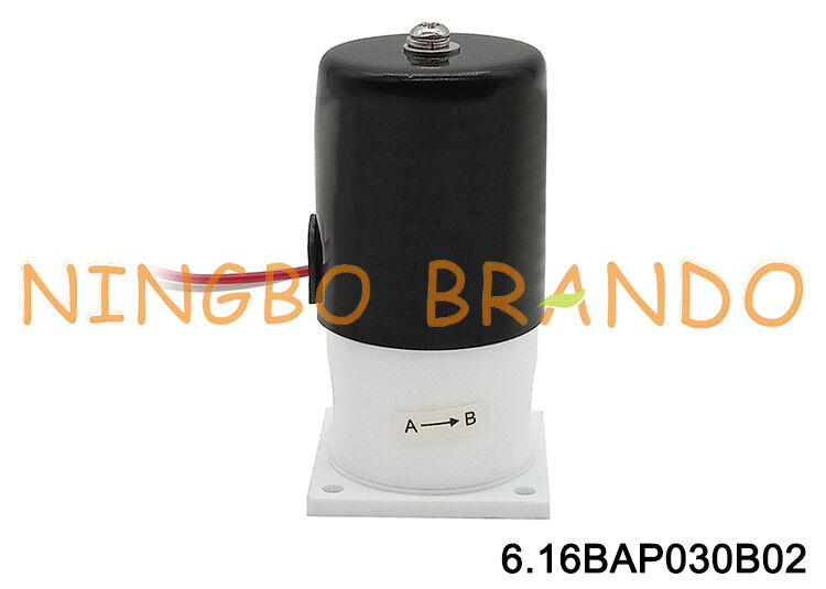 1/4" válvula solenóide de PTFE para isolamento ácido da resistência de corrosão do alcaloide