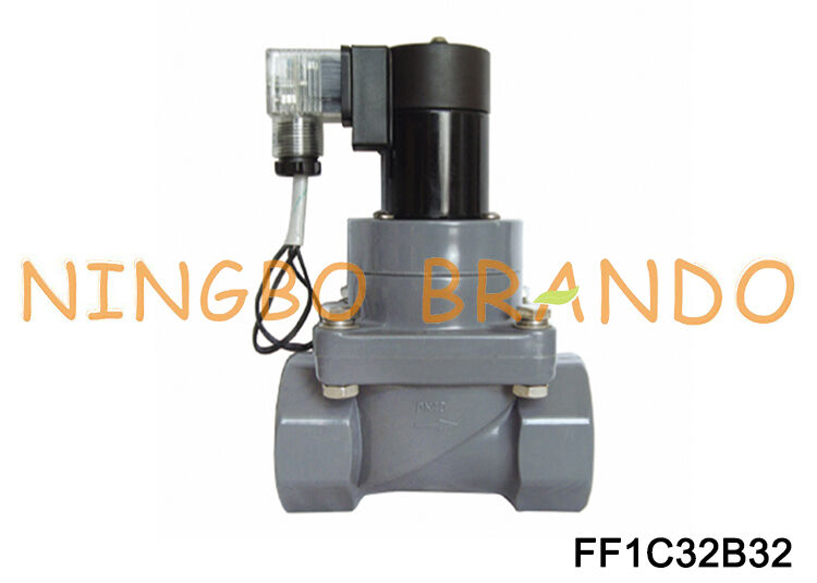 1-1/4'' CPVC Anti Corrosive Solenoid Valve For Chemical Acid Alkali 24V 110V 220V