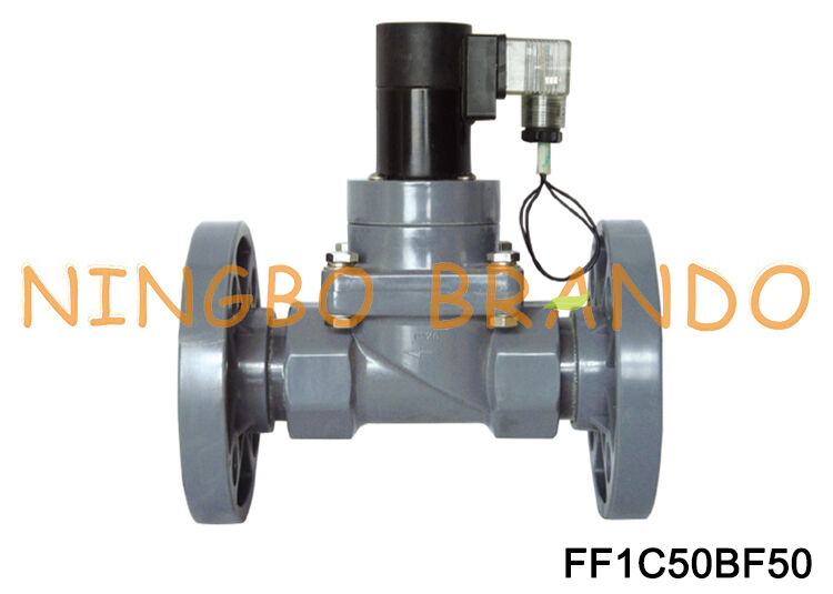 Válvula anticorrosiva de flange CPVC DN50 2'' para álcalis ácidos de água salgada