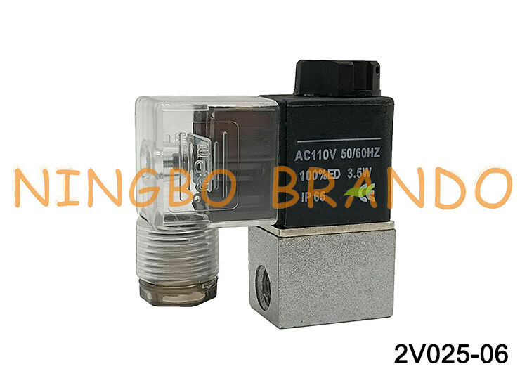 Airtac Tipo 2V025-06 1/8'' Válvula de controle de fluido 2/2 vias 110VAC AC110V