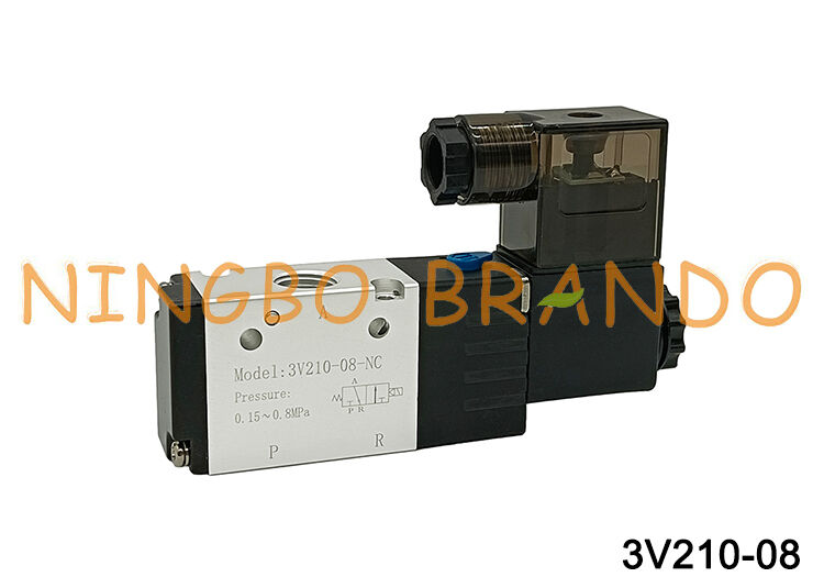 Airtac Tipo 3V210-08-NC 3V210-08-NO Válvula solenóide 3/2 vias Série 3V200