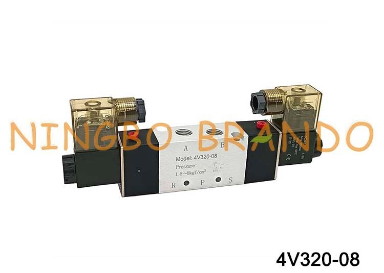 Válvulas solenóides tipo AIRTAC Válvulas de ar 4V320-08 AC220V 110V DC12V 24V