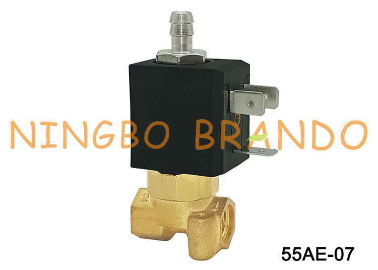 3-Way NC 1/8'' Brass Solenoid Valve for Espresso Coffee Maker 230V 240V