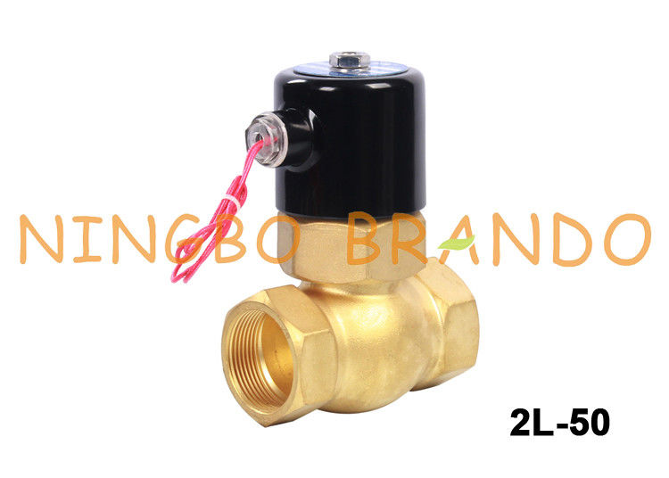 O tipo US-40 2L-40 1-1/2 de UNI-D” 2/2 de piloto servo do NC da maneira operou a válvula de solenoide de bronze AC110V AC220V DC24V