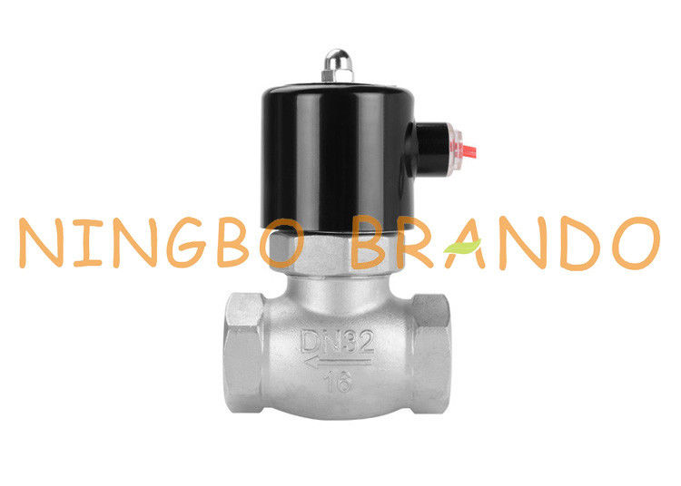 Uni-D válvula de solenoide de aço inoxidável da série E.U. tipo 1-1/4” para o vapor AC220V DC24V do óleo da água quente