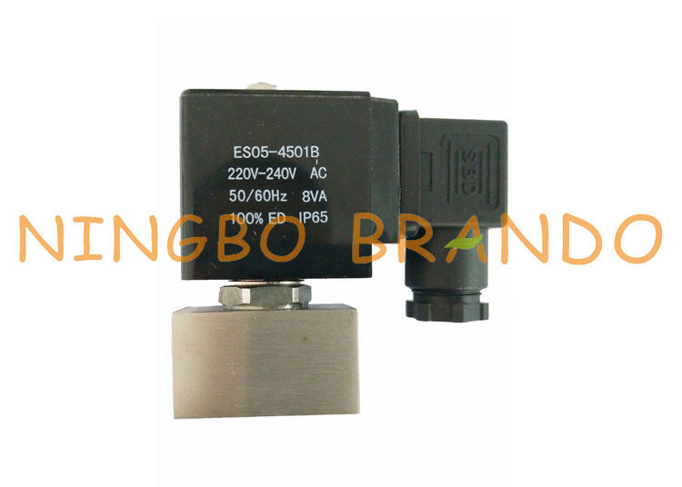 válvula de solenoide de alta pressão de aço inoxidável 1/4&quot; 3/8&quot; de 250 barras 24V 110V 220V