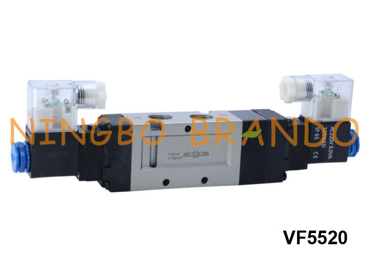 Tipo posição pneumática 24V 220V de VF5520 SMC da maneira 3 da válvula de solenoide 5
