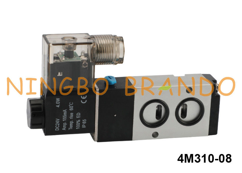 tipo 5 válvula de 4M310-08 Airtac de solenoide de Namur da posição da maneira 2