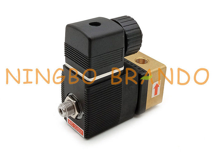 AC110V DC24V 1/4&quot; 1/8&quot; válvula de solenoide de bronze da maneira 6014 da linha 3 da polegada