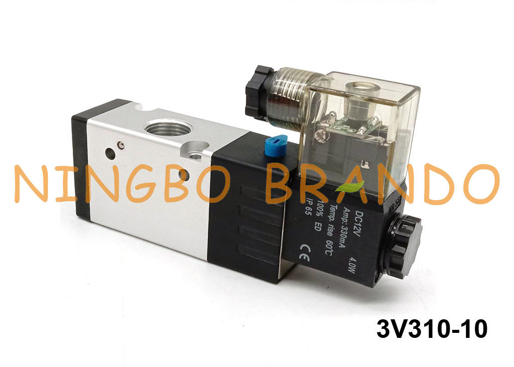 tipo 3 C.C. pneumática de 3V310-10 Airtac da válvula de ar 12V do solenoide da maneira