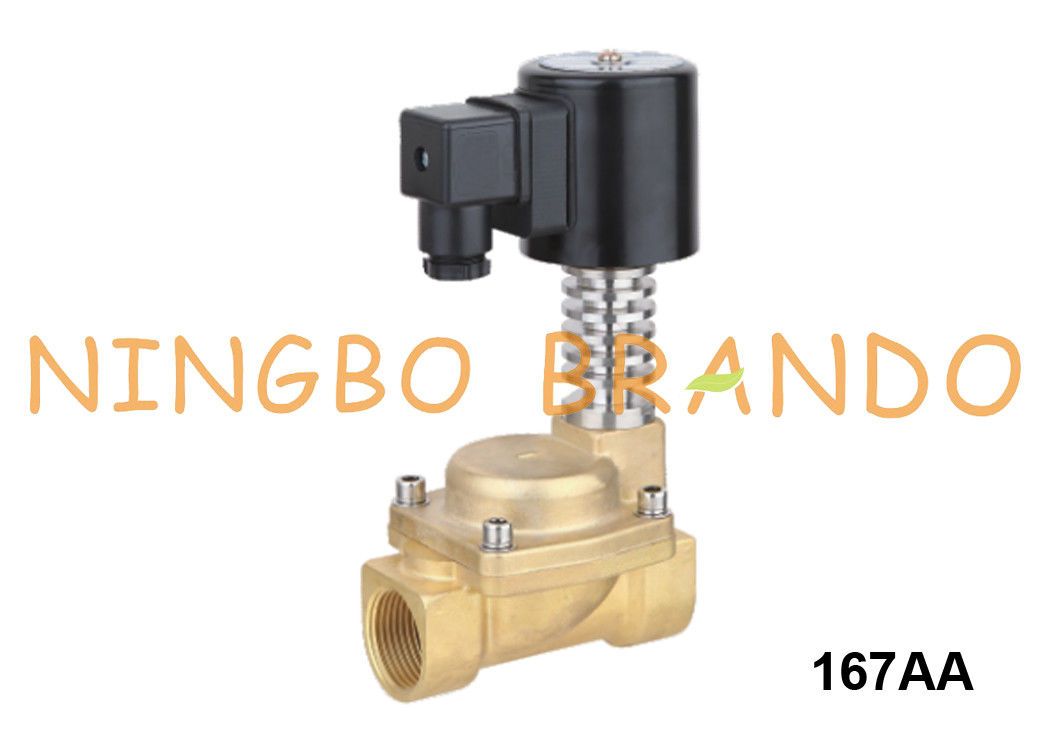 Válvula de solenoide de bronze 3/8&quot; 1/2 do vapor de alta temperatura” 3/4&quot; 1&quot; 24V 220V