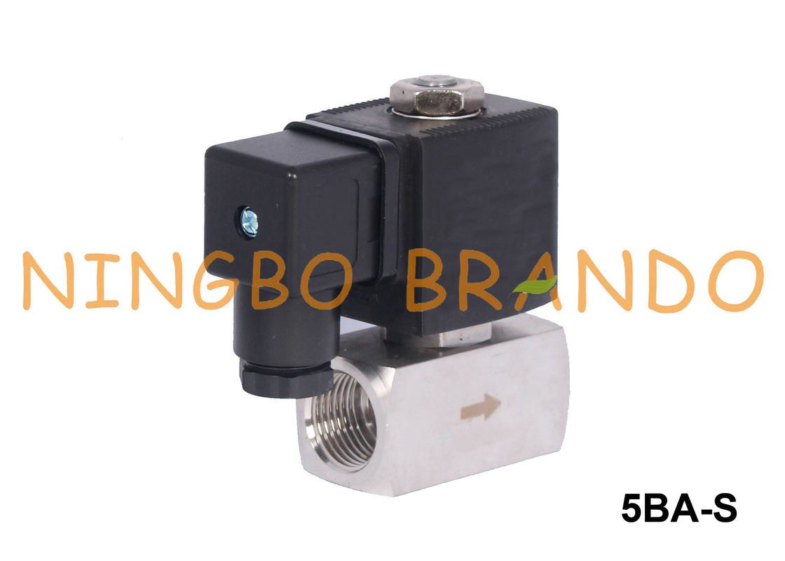 válvula de solenoide de aço inoxidável 24V normalmente aberto de 1/4&quot; de 3/8&quot; de 1/2” 220V